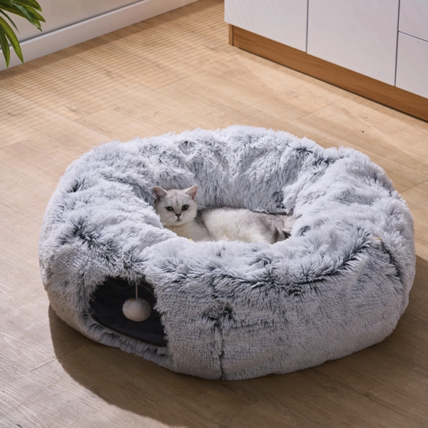 Convertible Cat Tunnel and Washable Bed – 2 in 1