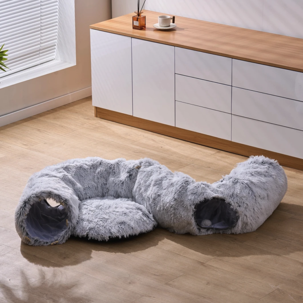 Alternative view of Convertible Cat Tunnel and Washable Bed – 2 in 1